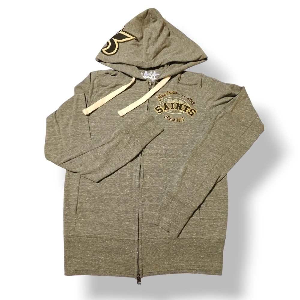Touch by Alyssa Milano Gray Saints Zip-Up Hoodie